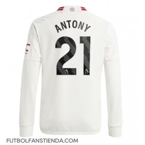 Manchester United Antony #21 Tercera Equipación 2023-24 Manga Larga